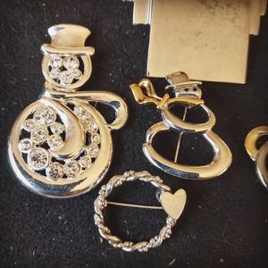 Silver brooches for Christmas